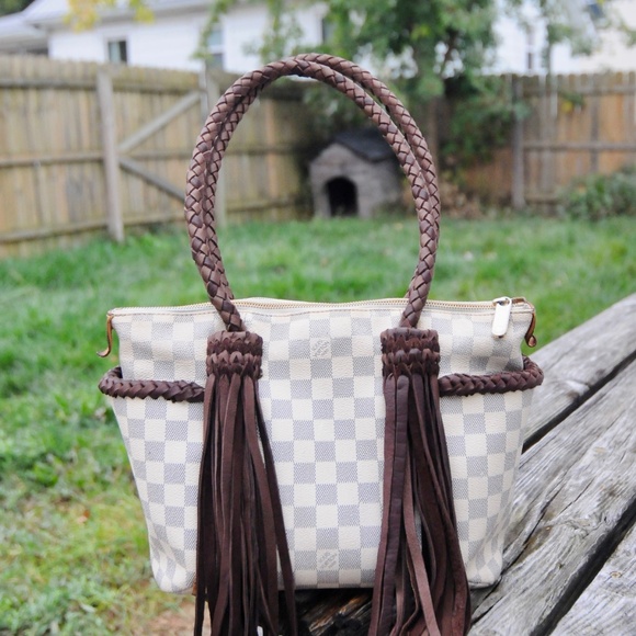 Louis Vuitton Totally PM Damier Azur Revamp with Fringe - Picture 5 of 7